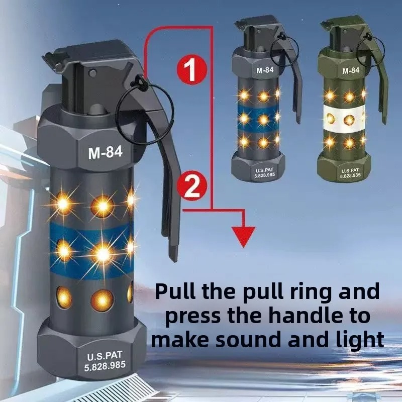 Outdoor Y Camping - 戦術的な M84 ダミー手榴弾モデル ストロボ LED サバイバルライト屋外キャンプ照明模造小道具軍事コスプレギア