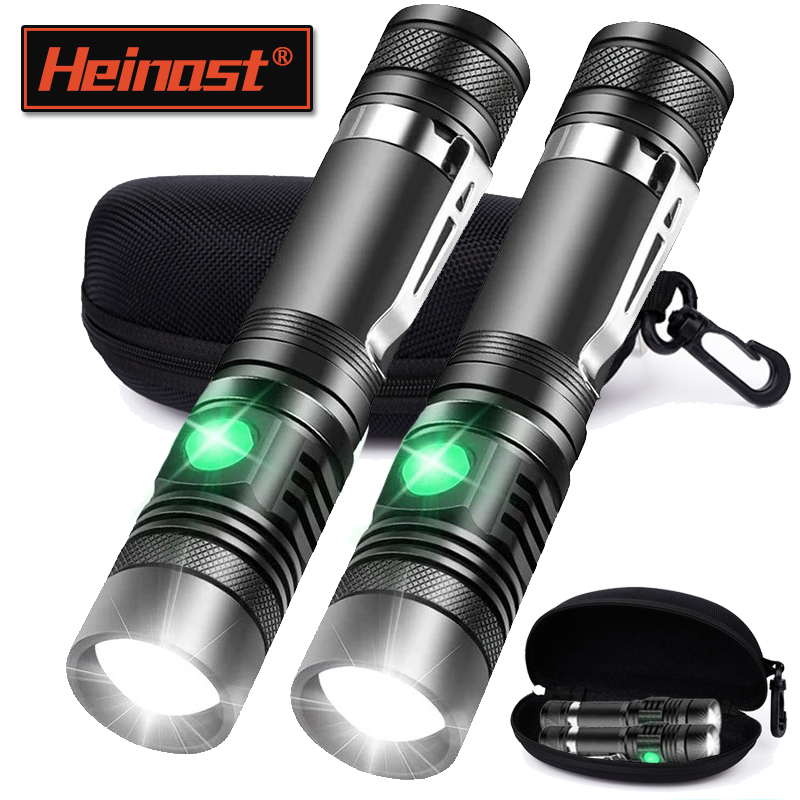 Outdoor Camping Items - 充電式 T6 ハンドヘルド懐中電灯使用 18650 ズームトーチポータブルキャップクランプヘッドランプペンクリップ作業灯屋外懐中電灯