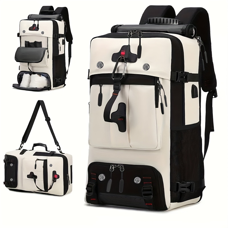 Outdoor Und Camping - アウトドアハイキングやキャンプに最適 – 多用途な3-in-1キャリーバッグ。 広々とした旅行用バックパック（靴収納付き）