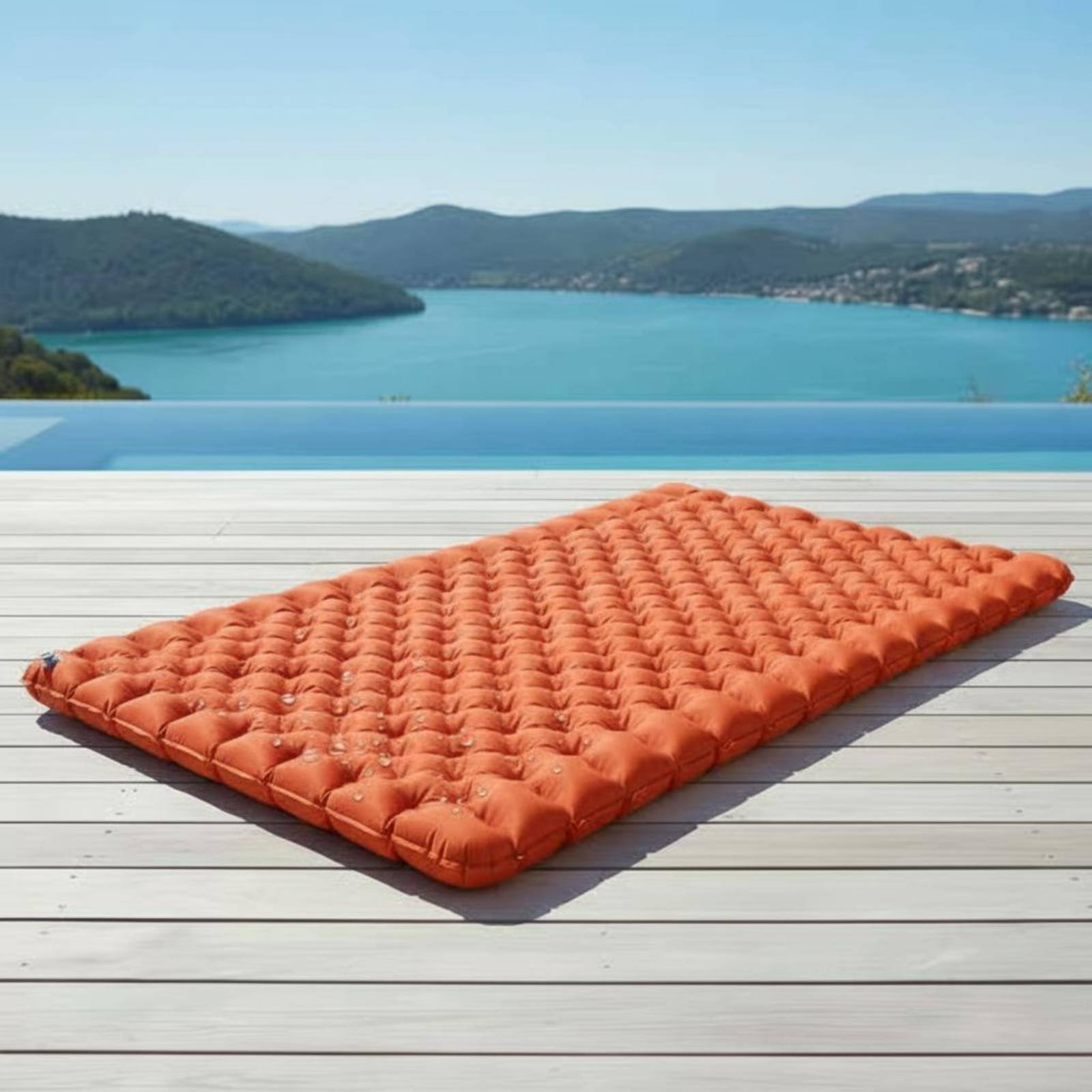 Outdoor Camping Rug - インフレータブルキャンプマットナイロン TPU インフレータブルスリーピングパッドダブルスリーピングパッド耐湿性アウトドアギア防水
