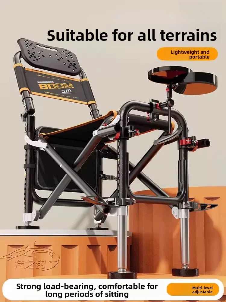 Folding Chair - 新型多機能ナイトフィッシングチェア、ポータブル折りたたみ式フィッシングスツール、アウトドア野生釣り用特別シート