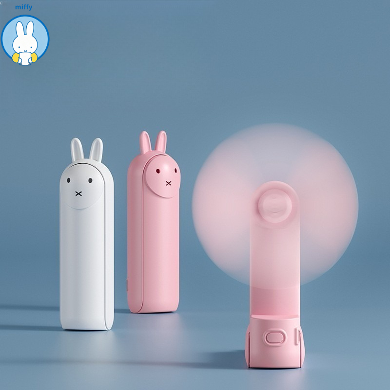 Outdoor Y Camping - かわいいミッフィー折りたたみ式ハンドヘルドファンUSB充電式大型風量屋外キャンプ用静音小型ミニマリストポータブルファン