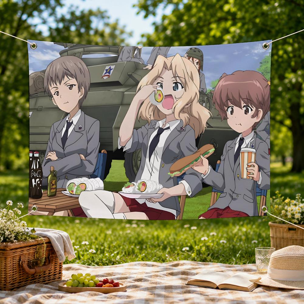 ミリタリーアニメ ガールズ&アンクパンツァー フラッグ 壁掛 - Outdoor Und Camping のレビューと価格