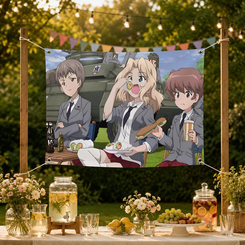 ミリタリーアニメ ガールズ&アンクパンツァー フラッグ 壁掛 - Outdoor Und Camping のレビューと価格