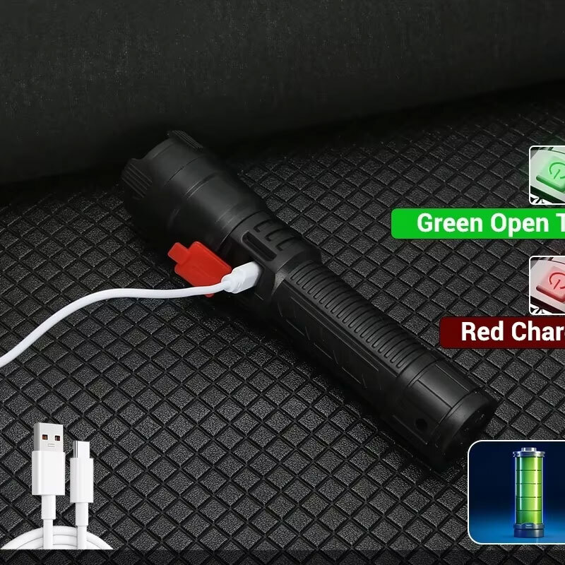 高強力パワー LED 懐中電灯 2000LM 戦術トーチ デ - Outdoor Camping Glamping のレビューと価格