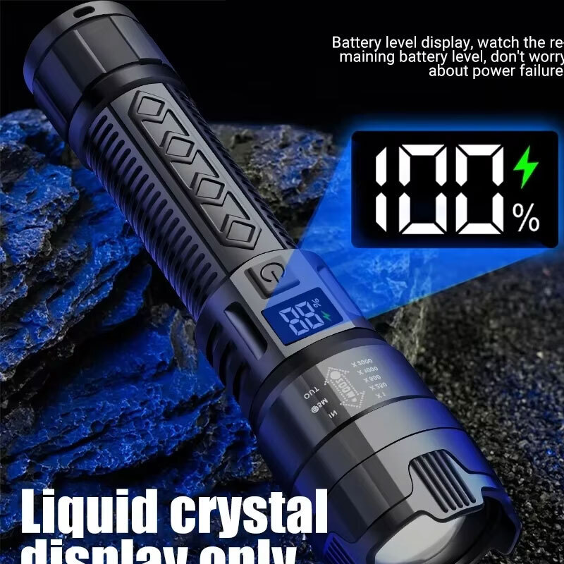 高強力パワー LED 懐中電灯 2000LM 戦術トーチ デ - Outdoor Camping Glamping のレビューと価格
