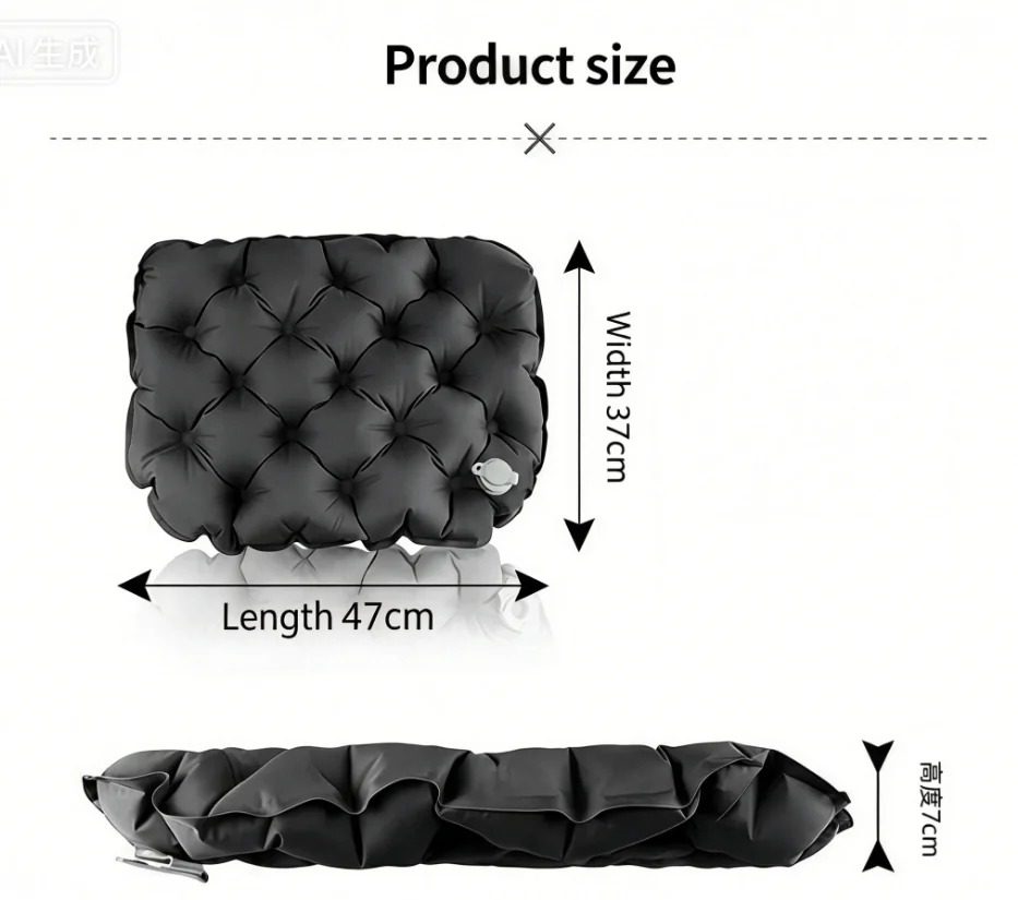 ポータブルインフレータブルシートクッション屋外キャンプエアク - Outdoor Camping Rug のレビューと価格