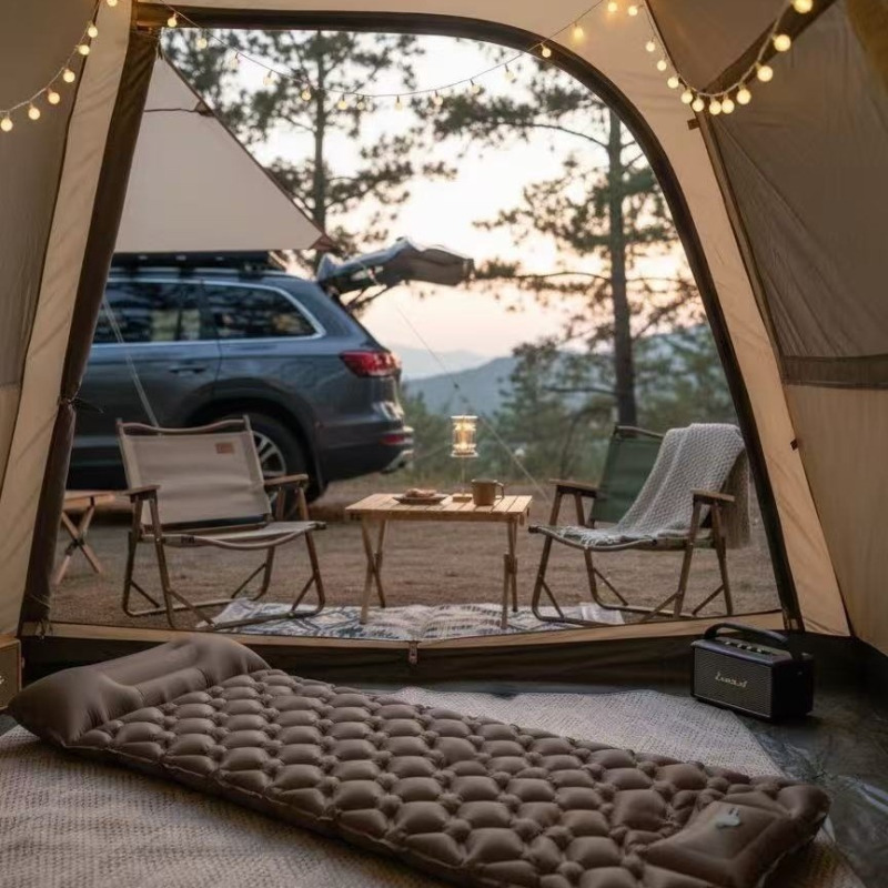 アウトドア用自動膨張式スリーピングパッド キャンプマット T - Outdoor Camping Rug のレビューと価格