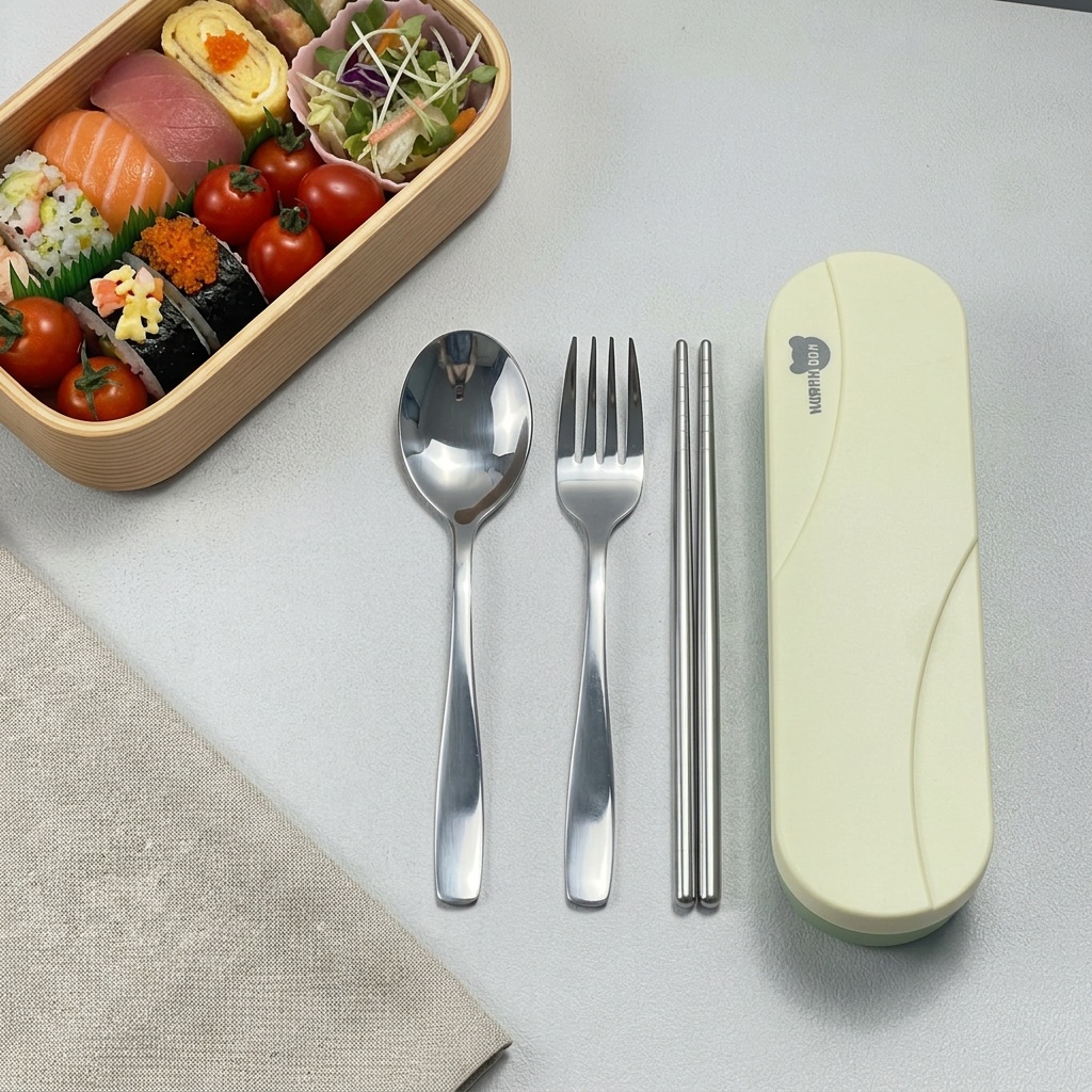 携帯用カトラリーセット ステンレス製食器 フォークとスプーン - Outdoor Y Camping のレビューと価格