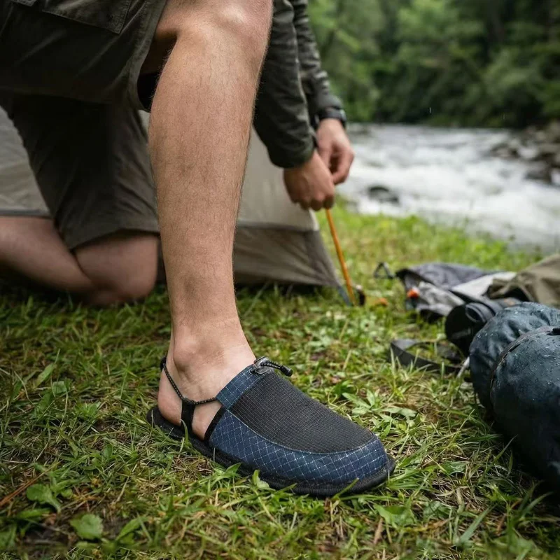 超軽量折りたたみ式アウトドアキャンプスリッパ 男女兼用 速乾 - Outdoor Camping Slippers のレビューと価格