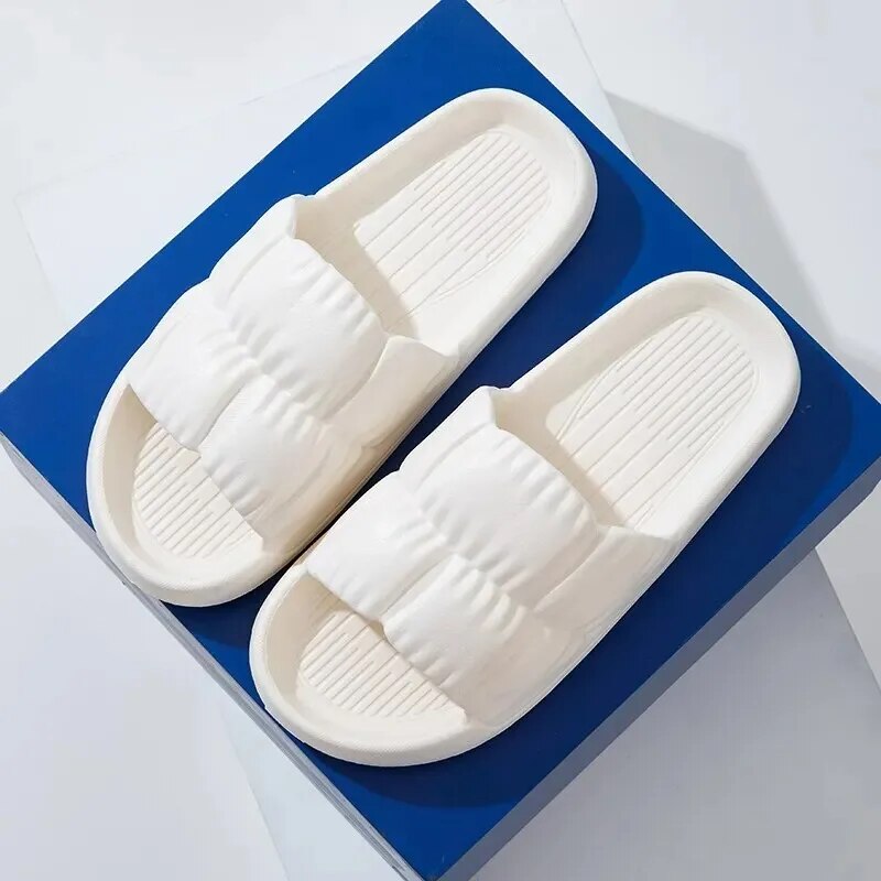女性ソフトソールクラウドスリッパ厚いプラットフォーム屋内屋外 - Outdoor Camping Slippers のレビューと価格