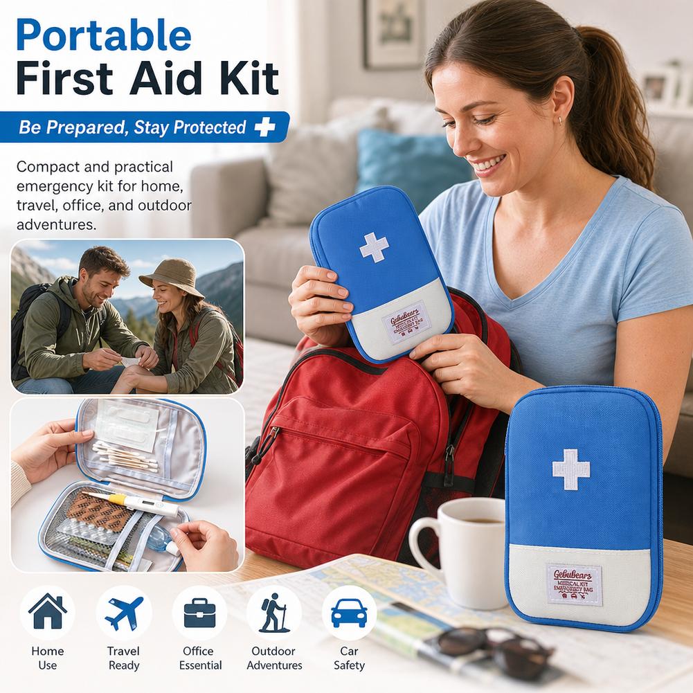 大容量ポータブル救急キットバッグ、家庭、車、旅行、キャンプ、 - First Aid Kit Camping のレビューと価格