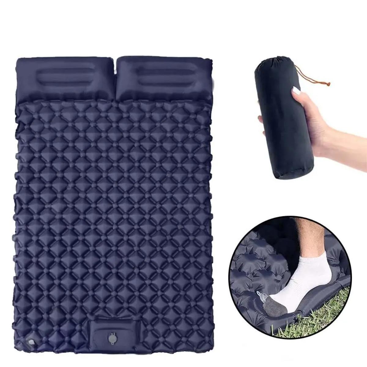 シングル＆ダブルインフレータブルエアマットレス、折りたたみ式 - Outdoor Camping Rug のレビューと価格