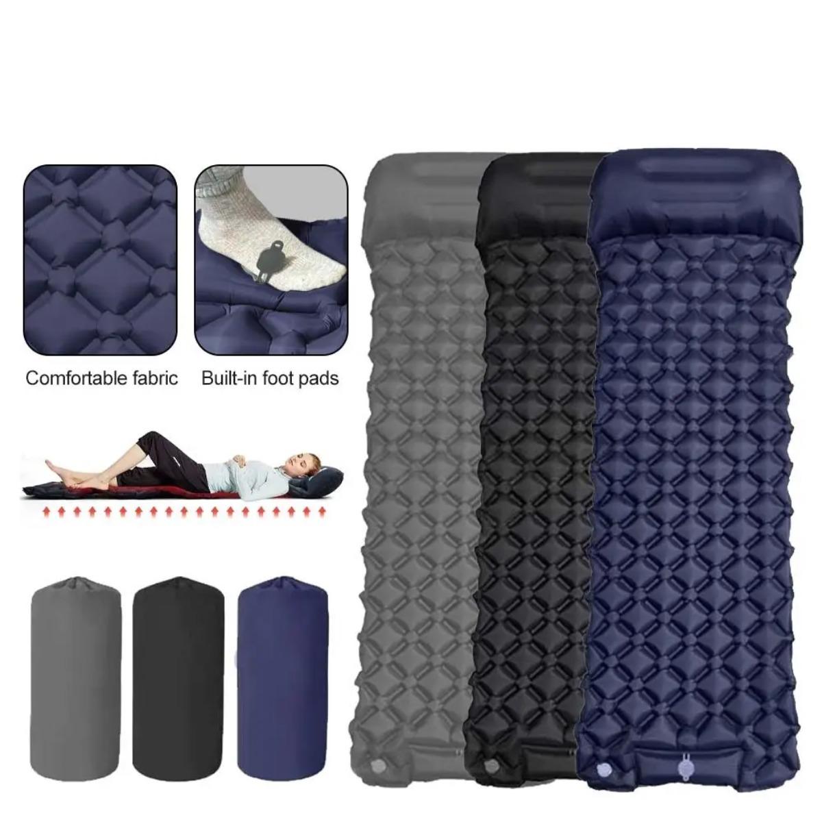 シングル＆ダブルインフレータブルエアマットレス、折りたたみ式 - Outdoor Camping Rug のレビューと価格