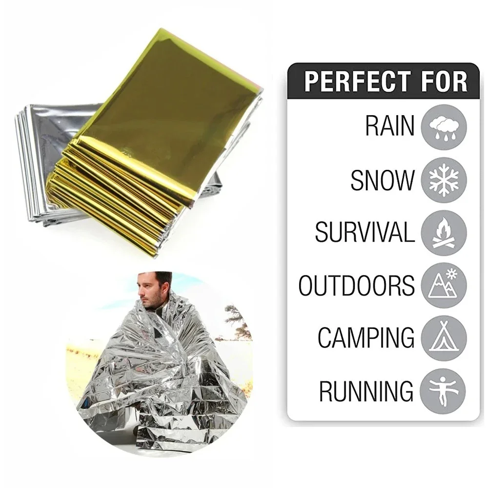 5 個緊急サーマルブランケット折りたたみ防水防風サンシェード - Outdoor Camping Rug のレビューと価格
