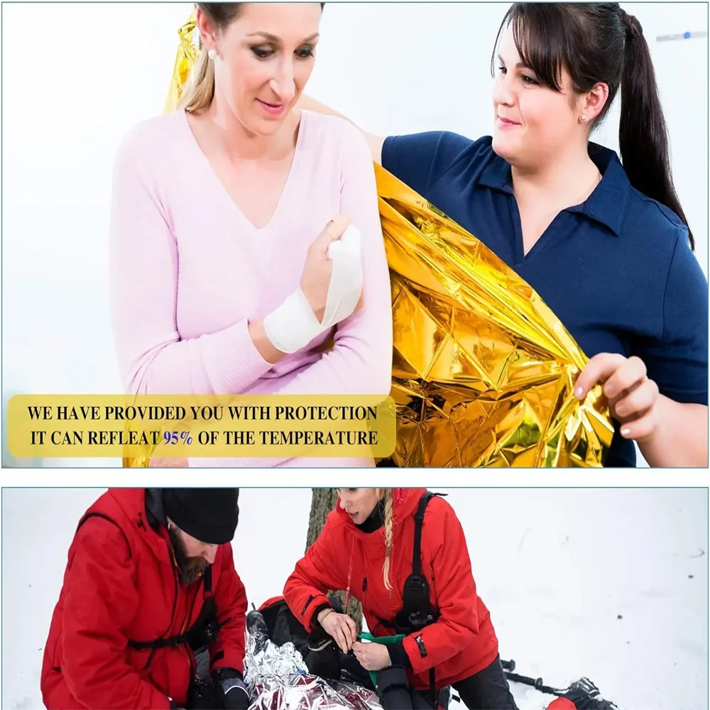 5 個緊急サーマルブランケット折りたたみ防水防風サンシェード - Outdoor Camping Rug のレビューと価格