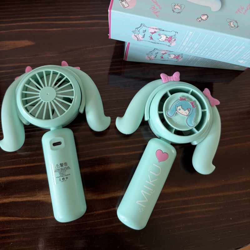 初音ミクミニハンドヘルドファン冷却ファン家庭用オフィス旅行ア - Outdoor Y Camping のレビューと価格