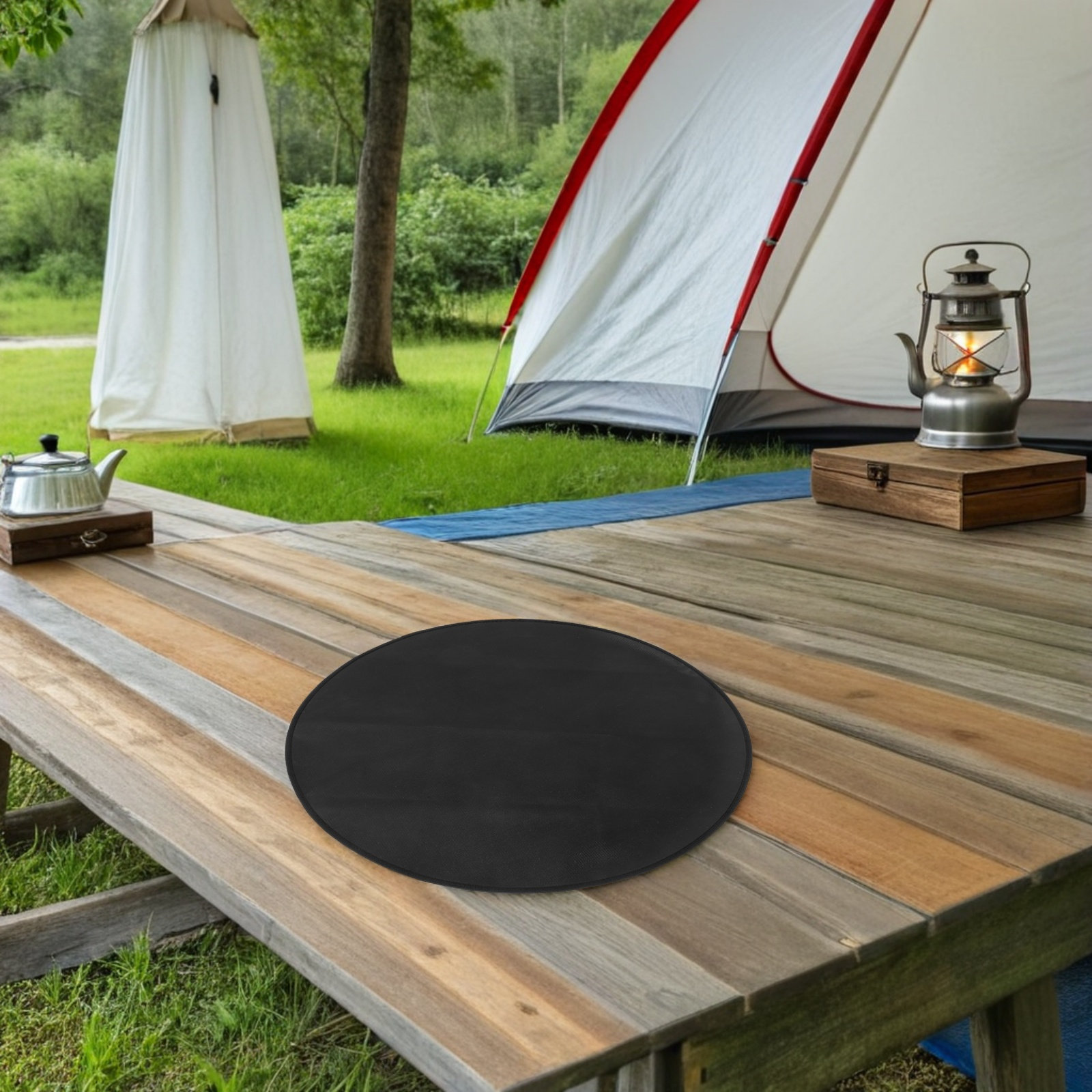 丸型耐火BBQマット 耐熱ファイヤーピットマット アウトドア - Outdoor Camping Mat Waterproof のレビューと価格