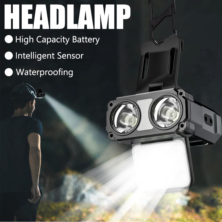 センサー COB LED ヘッドランプ キャップ クリップ  - Outdoor Camping Glamping のレビューと価格