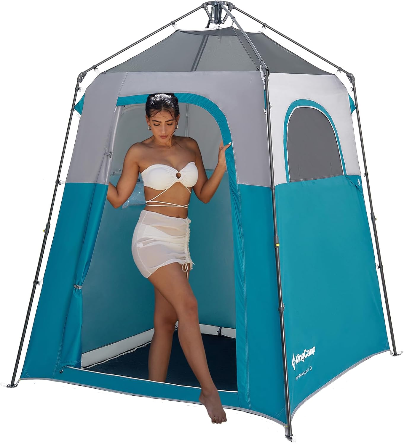 ポータブルプライバシーシャワーテント、頑丈で広々とした床付き - Outdoor Und Camping のレビューと価格